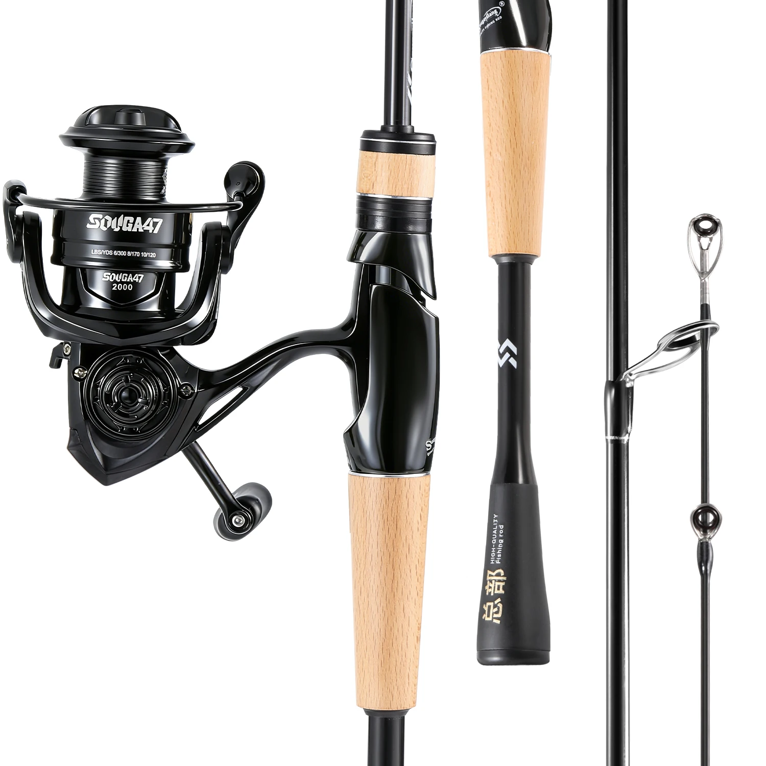 Sougayilang Spinning Fishing Rod Reel Combo 5.2:1 High Speed Gear Ratio Carbon Fiber Pole 7-14lb for Freshwater Saltwater Bass F
Sougayilang Spinning Fishing Rod Reel Combo 5.2:1 High Speed Gear Ratio Carbon Fiber Pole 7-14lb for Freshwater Saltwater Bass F