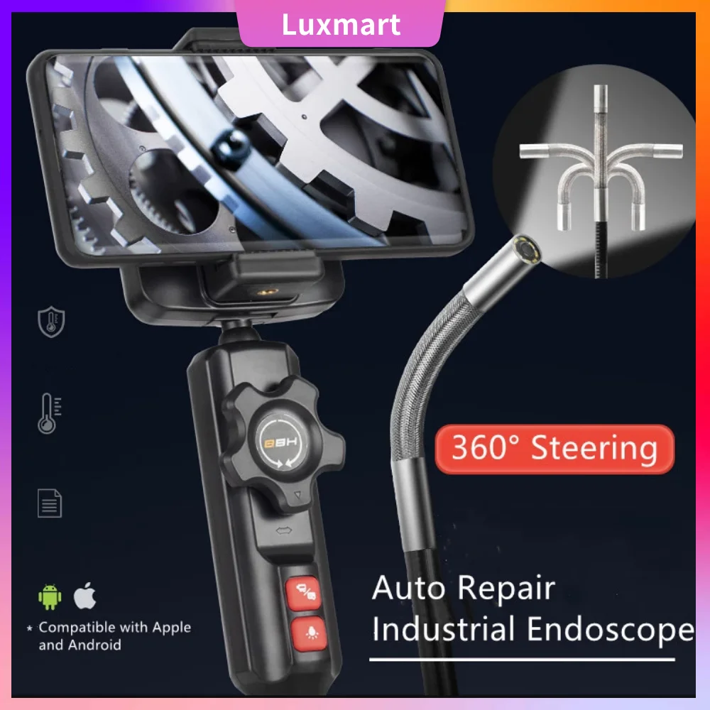 6mm 8mm 360 Degree Rotation Industrial Automotive Endoscope Camera HD Steering Sewer Borescope Waterproof for iOS Iphone Android
6mm 8mm 360 Degree Rotation Industrial Automotive Endoscope Camera HD Steering Sewer Borescope Waterproof for iOS Iphone Android