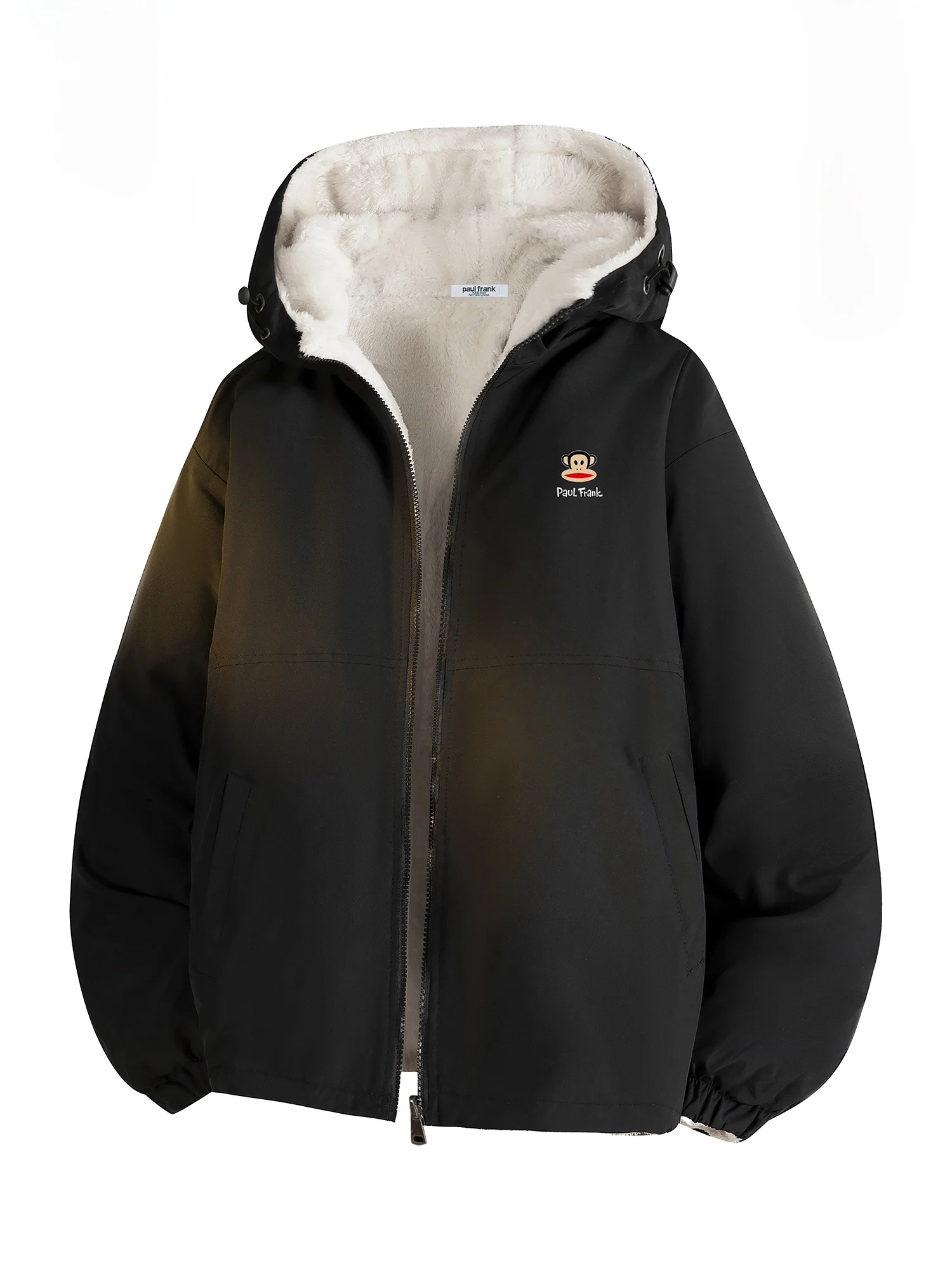 PaulFrank Double-Sided Wear Lamb Velvet Cotton Jaet Men's Thiened Winter Warm Bla Hooded Coat Youth ular Casual Coat
PaulFrank Double-Sided Wear Lamb Velvet Cotton Jaet Men's Thiened Winter Warm Bla Hooded Coat Youth ular Casual Coat