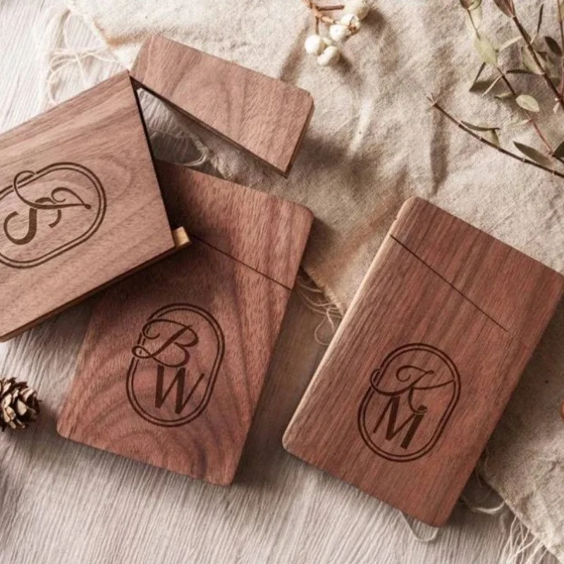 Magnetic Personalize Text Black Walnut Wood MaplePortable Business Card Box Laser Custom Company LOGO Cardcase for Men Women
Magnetic Personalize Text Black Walnut Wood MaplePortable Business Card Box Laser Custom Company LOGO Cardcase for Men Women