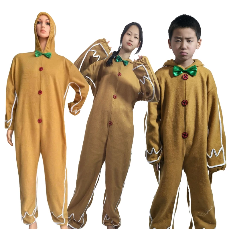 Halloween Chirstmas Cookie Cosplay Jumpsuit Costume Parent Man Xmas Pajamas Party Brown Homeware Outfits For Men Women Bodysuit
Halloween Chirstmas Cookie Cosplay Jumpsuit Costume Parent Man Xmas Pajamas Party Brown Homeware Outfits For Men Women Bodysuit