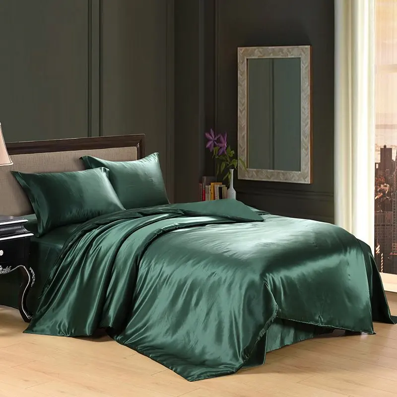 European solid color silk heavy 25-meter silk four-piece set, bedding 100% mulberry silk four-piece set
European solid color silk heavy 25-meter silk four-piece set, bedding 100% mulberry silk four-piece set