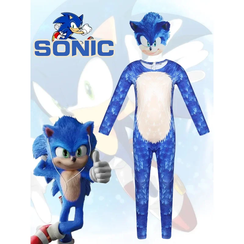 Hot selling Halloween cosplay game character Sonic tight fitting outfit Sonic jumpsuit Sonic
Hot selling Halloween cosplay game character Sonic tight fitting outfit Sonic jumpsuit Sonic