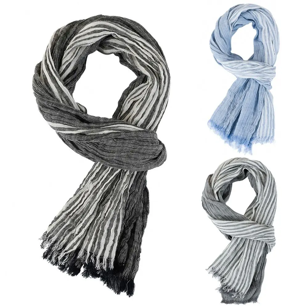 Fashion Men Scarf Striped Cotton Linen Men Scarves Autumn Winter Warm Pashmina Male Shawl Tassel Bufandas
Fashion Men Scarf Striped Cotton Linen Men Scarves Autumn Winter Warm Pashmina Male Shawl Tassel Bufandas