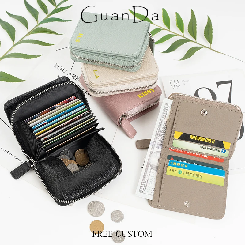 Fashion Custom Name Luxury Card Holder Versatile Genuine Leather Card Wallet For Woman Luxury Designer Engrave Letter Coin Purse
Fashion Custom Name Luxury Card Holder Versatile Genuine Leather Card Wallet For Woman Luxury Designer Engrave Letter Coin Purse