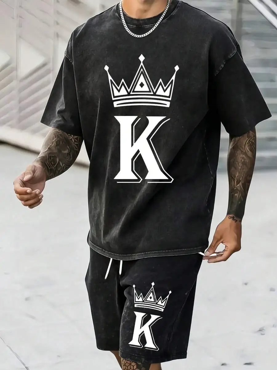 Mens Washed Heavyweight Cotton T-Shirt And Shorts Set Loose Casual Streetwear
Mens Washed Heavyweight Cotton T-Shirt And Shorts Set Loose Casual Streetwear
