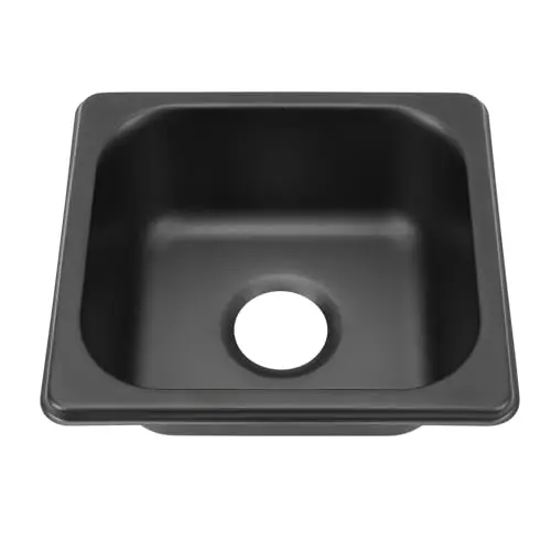 Black 304 Stainless Steel Single Bowl Drop-In Kitchen Sink With 40mm Drain Hole For Bar Boat Caravan
Black 304 Stainless Steel Single Bowl Drop-In Kitchen Sink With 40mm Drain Hole For Bar Boat Caravan