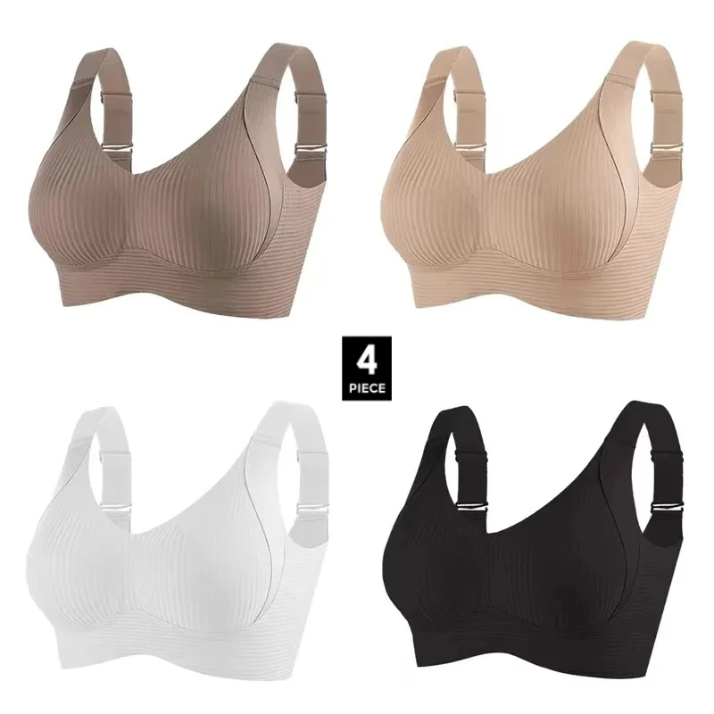 4PCS Wireless Push Up Bras for Women Seamless Comfortable Bralette Large Size Lingerie Breathable Invisible Bra Set Plus Size
4PCS Wireless Push Up Bras for Women Seamless Comfortable Bralette Large Size Lingerie Breathable Invisible Bra Set Plus Size