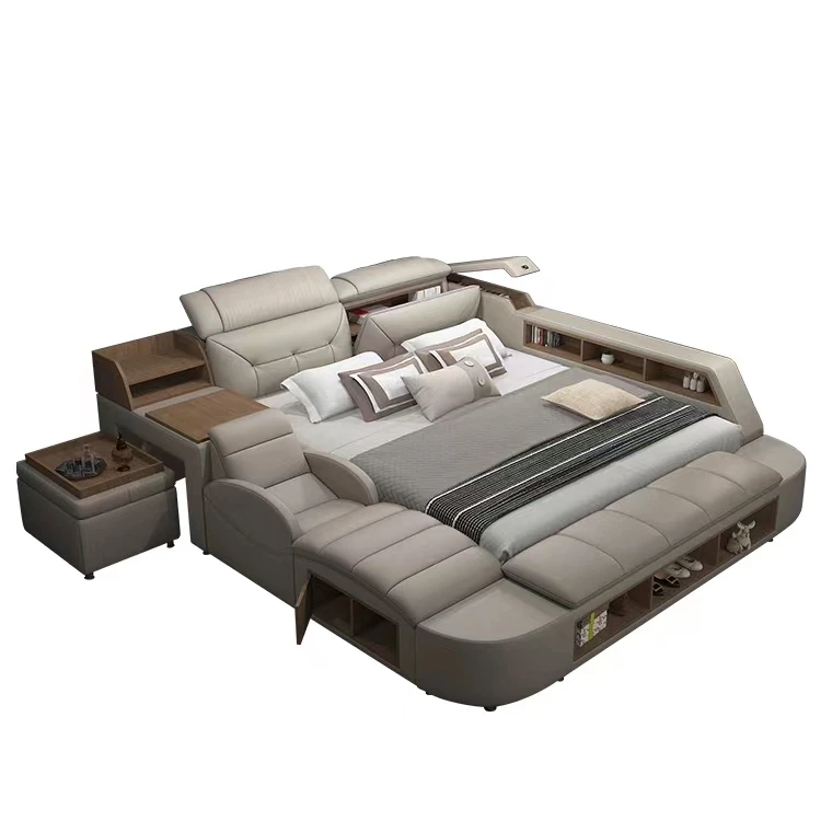 Multifunctional Intelligent Massage Tatami Leather Bed Modern Minimalist Speaker Master Bedroom 1.8m Double Bed
Multifunctional Intelligent Massage Tatami Leather Bed Modern Minimalist Speaker Master Bedroom 1.8m Double Bed