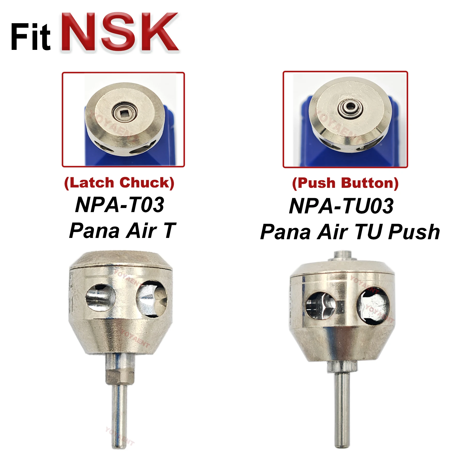 Fit NSK Pana Air TU Push High Speed Turbine Air Rotor Dental Handpiece Cartridge NPA-T03 Latch Chuck/NPA-TU03 Push Button
Fit NSK Pana Air TU Push High Speed Turbine Air Rotor Dental Handpiece Cartridge NPA-T03 Latch Chuck/NPA-TU03 Push Button