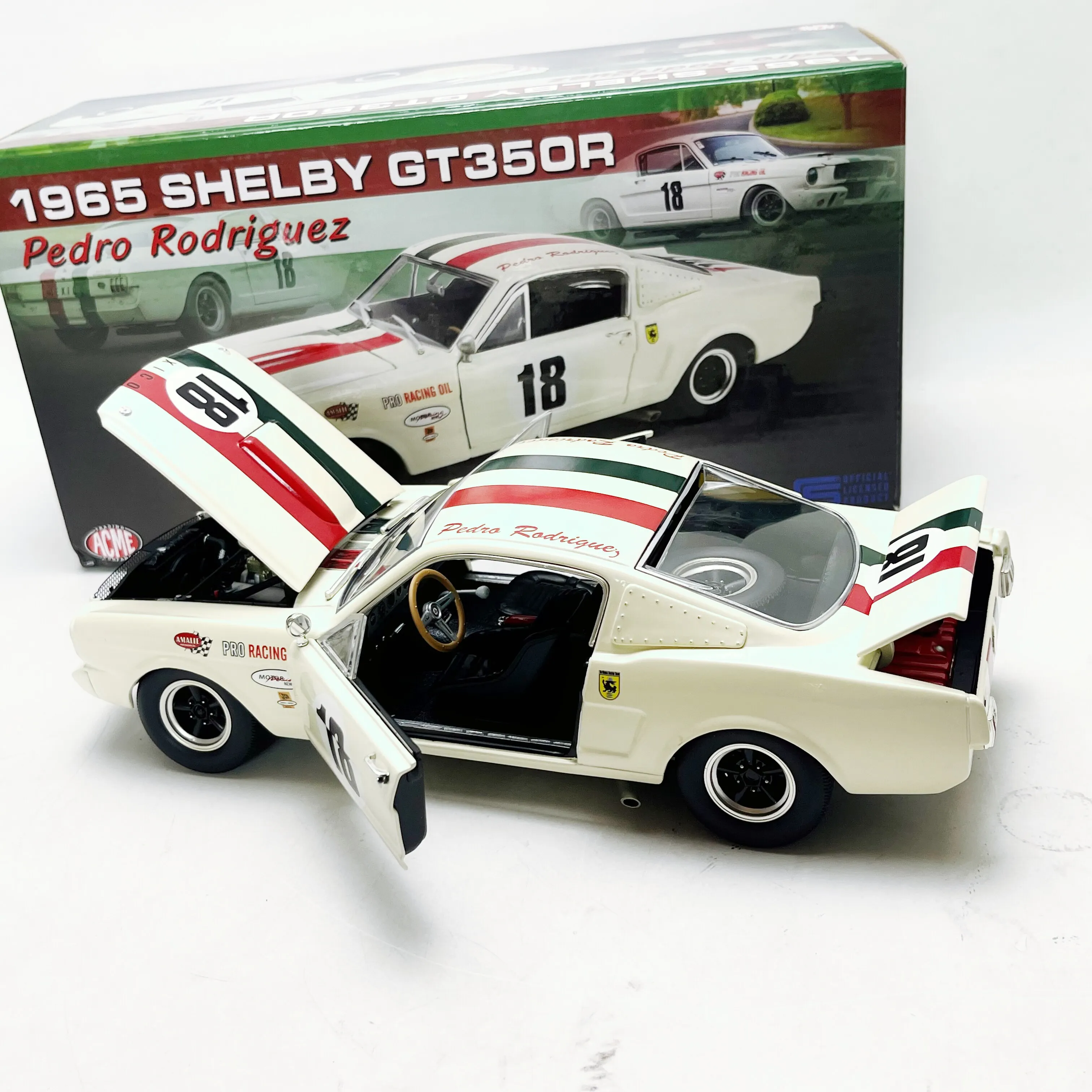 Diecast ACME 1/18 Scale Ford Shelby 1965 SHELBY GT350R Alloy Car Model
Diecast ACME 1/18 Scale Ford Shelby 1965 SHELBY GT350R Alloy Car Model