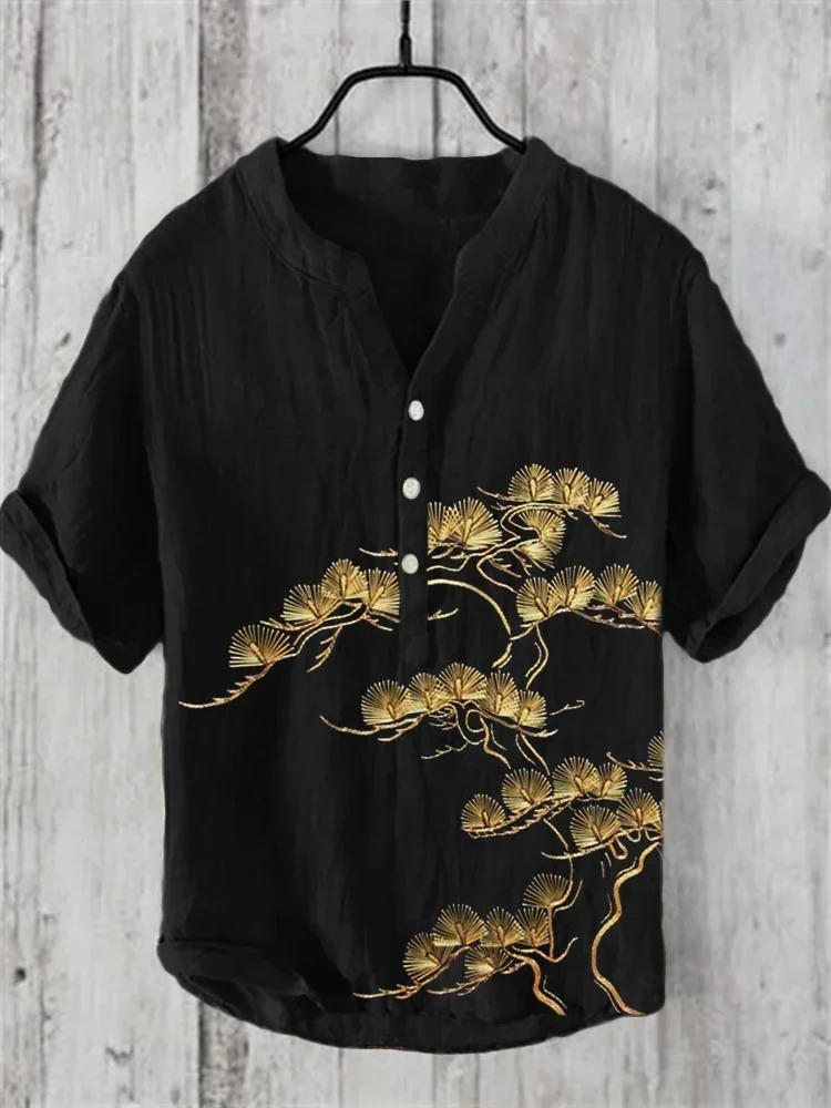 2024 New Hawaii Short sleeved Shirt 3D Printed Bamboo Linen Casual Loose Hoodie Button Men's Shirt
2024 New Hawaii Short sleeved Shirt 3D Printed Bamboo Linen Casual Loose Hoodie Button Men's Shirt