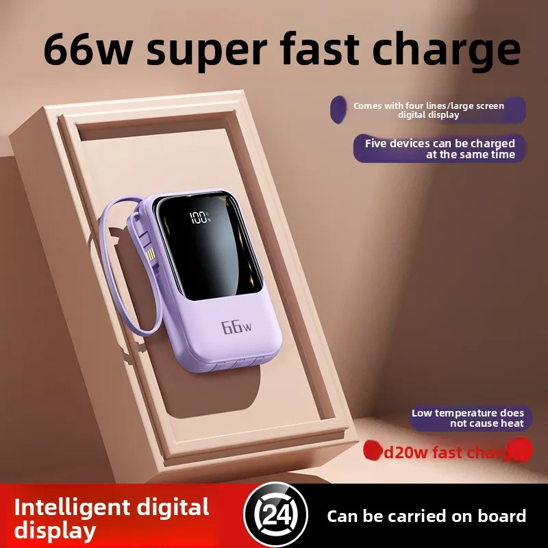 Компактный портативный внешний аккумулятор большой емкости 20000 мАч, 66 Вт, сверхбыстрая зарядка, подходит для большинства электроники
Компактный портативный внешний аккумулятор большой емкости 20000 мАч, 66 Вт, сверхбыстрая зарядка, подходит для большинства электроники