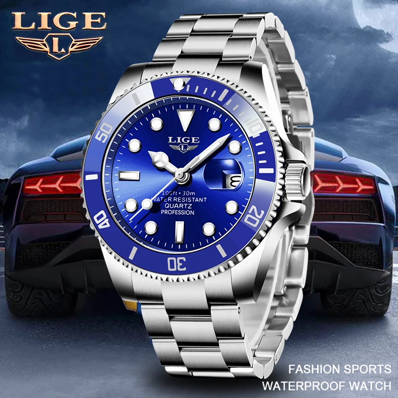 Мужские часы LIGE, лучшие бренды, роскошные, модные, деловые, кварцевые, водонепроницаемые (30 м), с люминесцентным покрытием, стальной браслет, подарок для мужчин, Reloj
Мужские часы LIGE, лучшие бренды, роскошные, модные, деловые, кварцевые, водонепроницаемые (30 м), с люминесцентным покрытием, стальной браслет, подарок для мужчин, Reloj