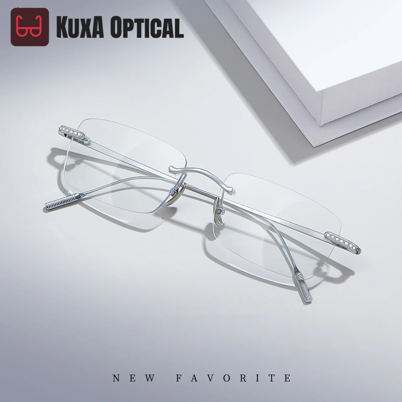 New Eyeglasses Prescription Lenses Diamond Design Rimless Glasses Pure Titanium Myopia Progressive Eyewear Anti-Reflection UV
New Eyeglasses Prescription Lenses Diamond Design Rimless Glasses Pure Titanium Myopia Progressive Eyewear Anti-Reflection UV