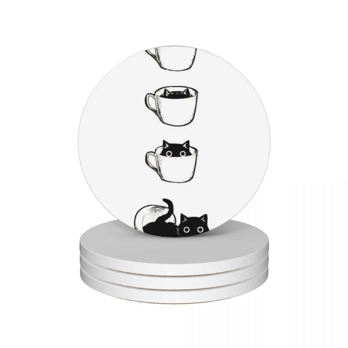 Cats and Caffeine T-Shirt Ceramic Coasters (Set of 4) cute cup holder cup pads tea cup holders Coasters
Cats and Caffeine T-Shirt Ceramic Coasters (Set of 4) cute cup holder cup pads tea cup holders Coasters