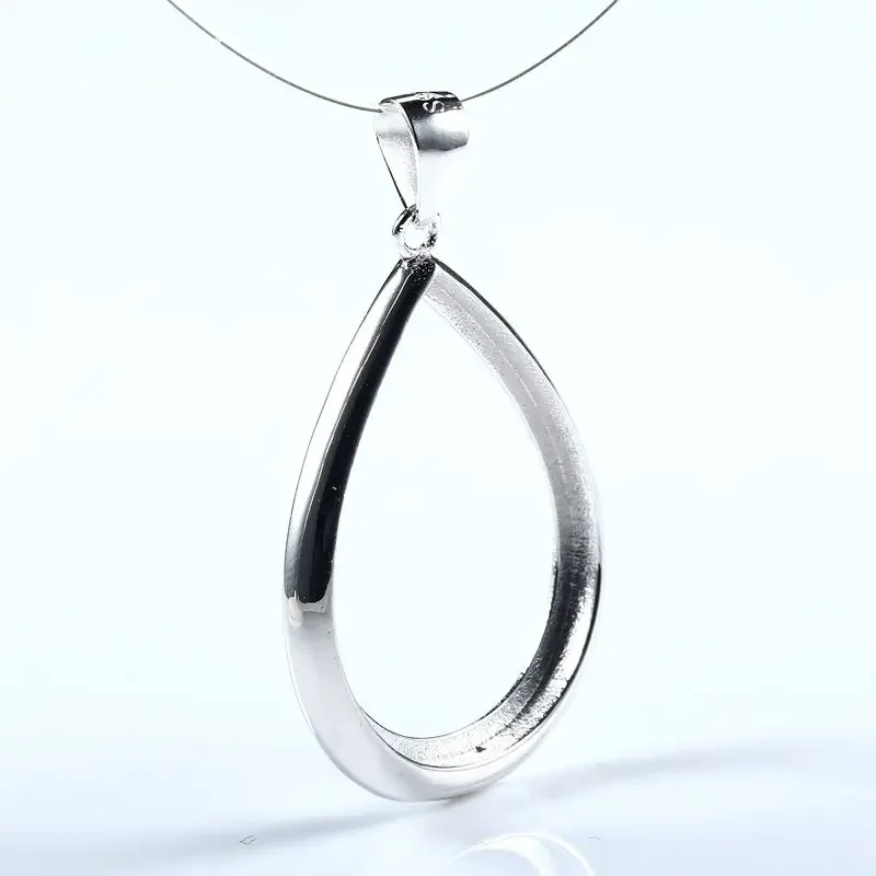 925 Sterling Silver 18x24mm Pear Cabochon Semi Mount Pendant Setting White Gold Color Fine Jewelry
925 Sterling Silver 18x24mm Pear Cabochon Semi Mount Pendant Setting White Gold Color Fine Jewelry