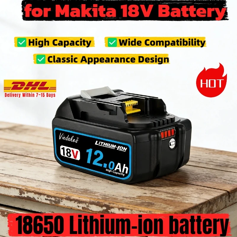 12.0Ah 18v battery, for makita 18v Drills/Drivers Impact Wrenches Sanders/Polishers Saws for makita 18v batteries BL1860.
12.0Ah 18v battery, for makita 18v Drills/Drivers Impact Wrenches Sanders/Polishers Saws for makita 18v batteries BL1860.