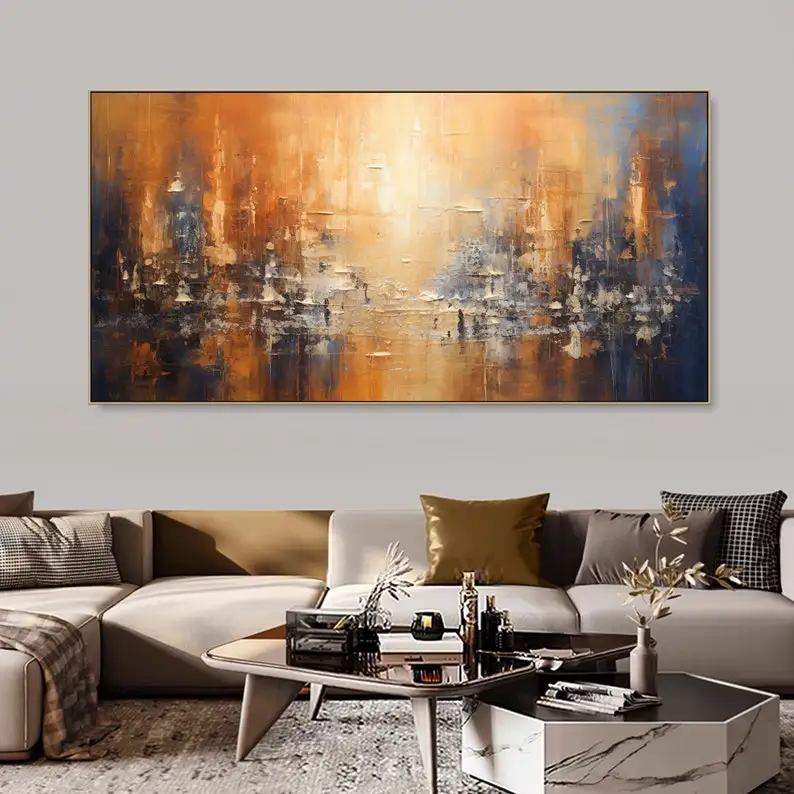 100% Handmade Large Modern Abstract Textured Oil Painting on Canvas Frameless Large Texture Oil Artworks for Living Room Decor
100% Handmade Large Modern Abstract Textured Oil Painting on Canvas Frameless Large Texture Oil Artworks for Living Room Decor