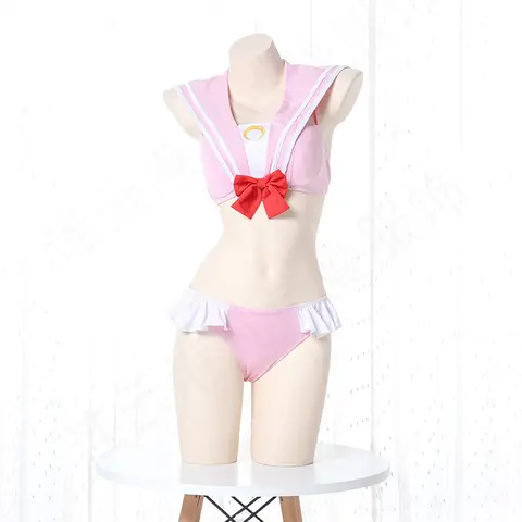 Anime Sailor School Swimsuit Moon Cosplay Bikini Costume Tsukino Lolita Usagi Girl Outfits Cosplay Halloween Carnivl Party Women