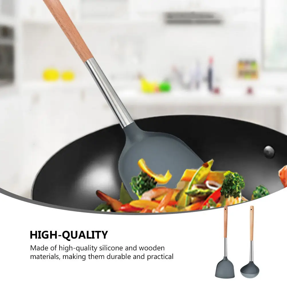 Набор силиконовых кухонных принадлежностей из 1 предмета: лопатка и ложка для антипригарной посуды, для дома, ресторана, отеля, для приготовления пищи, половник для супа, лопатка для жарки.
Набор силиконовых кухонных принадлежностей из 1 предмета: лопатка и ложка для антипригарной посуды, для дома, ресторана, отеля, для приготовления пищи, половник для супа, лопатка для жарки.