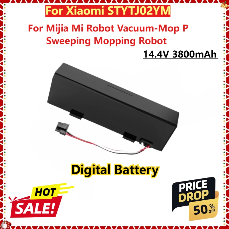 for Xiaomi Mijia Mi Robot Vacuum-Mop P Sweeping Mopping Robot STYTJ02YM New 18650 4S1P Replacement Battery 14.4V 3800mAh
for Xiaomi Mijia Mi Robot Vacuum-Mop P Sweeping Mopping Robot STYTJ02YM New 18650 4S1P Replacement Battery 14.4V 3800mAh