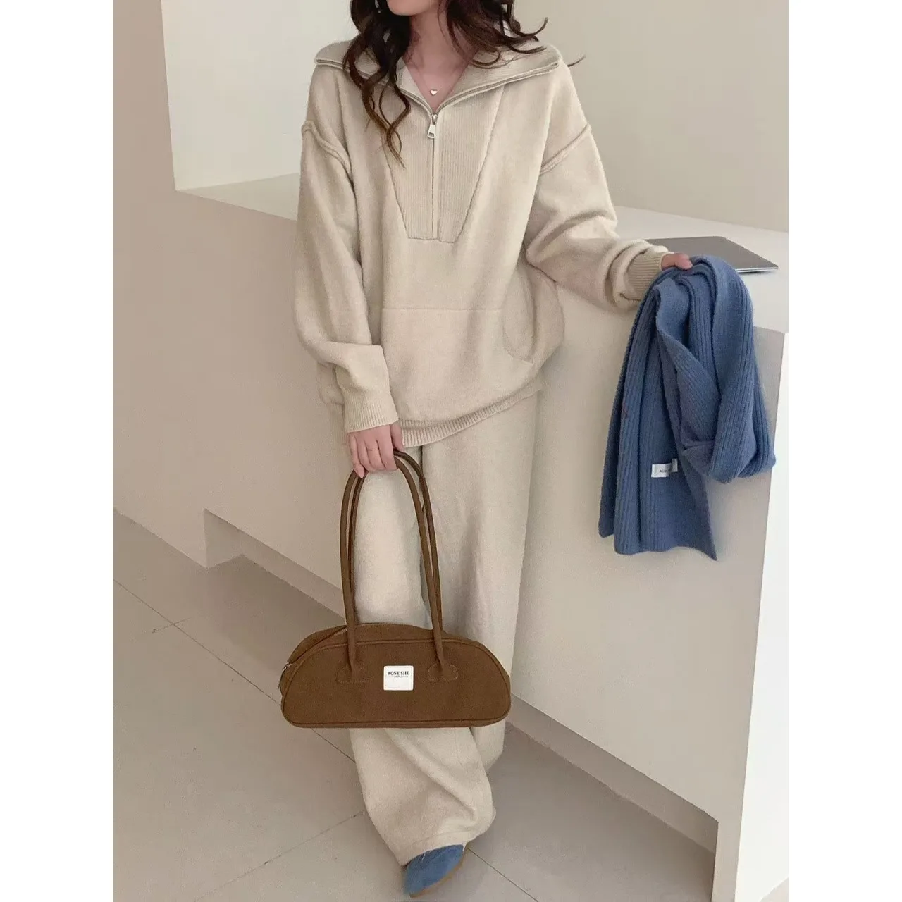 Korean Chic Autumn Winter Thiened f Zip Knitted Long Sve Hoodie Women's Two-Piece Set Comfortable Breathable Casual S...
Korean Chic Autumn Winter Thiened f Zip Knitted Long Sve Hoodie Women's Two-Piece Set Comfortable Breathable Casual S...