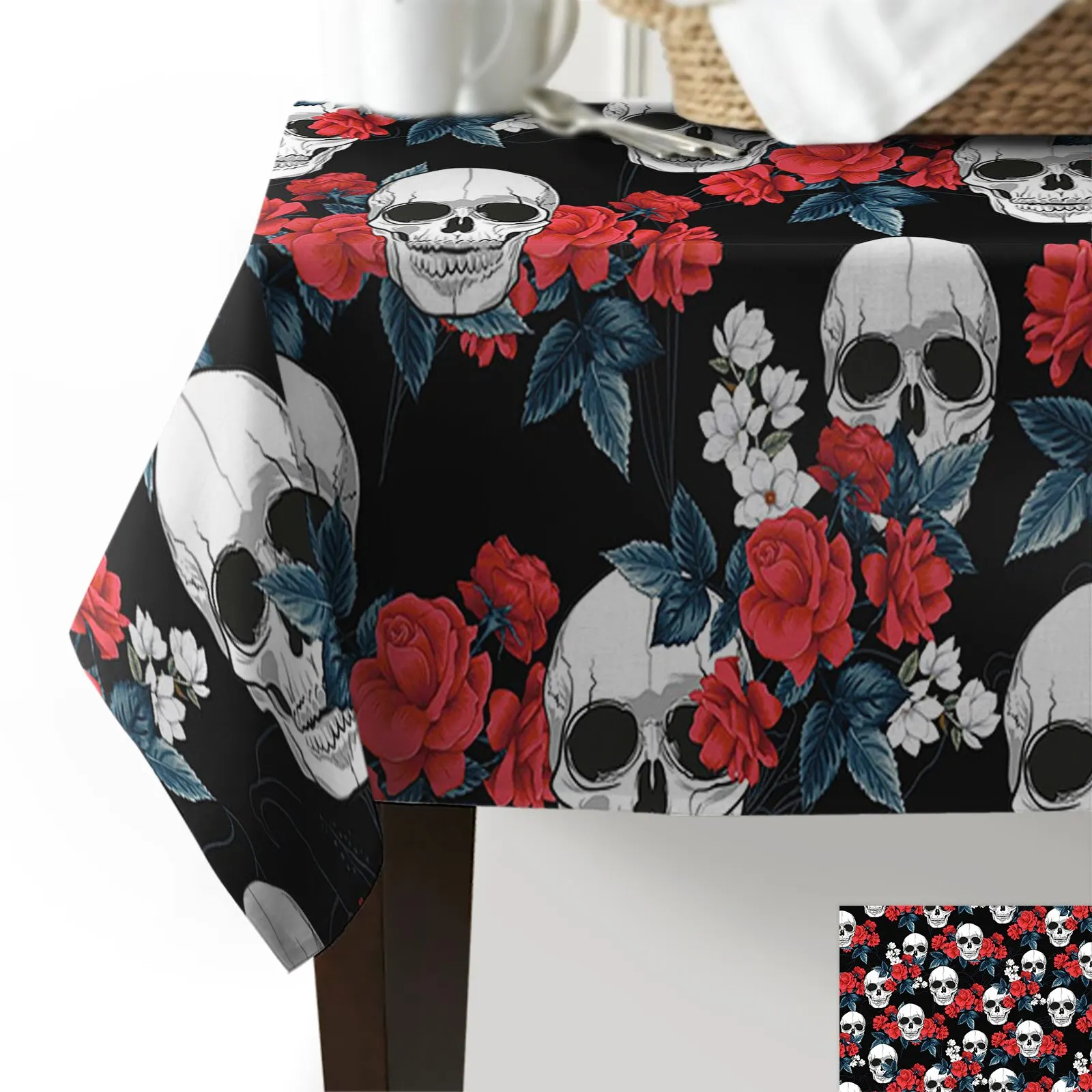 Halloween Skull Flower Rectangle Tablecloth Kitchen Table Decor Reusable Waterproof Table Covers Holiday Party Decorations
Halloween Skull Flower Rectangle Tablecloth Kitchen Table Decor Reusable Waterproof Table Covers Holiday Party Decorations
