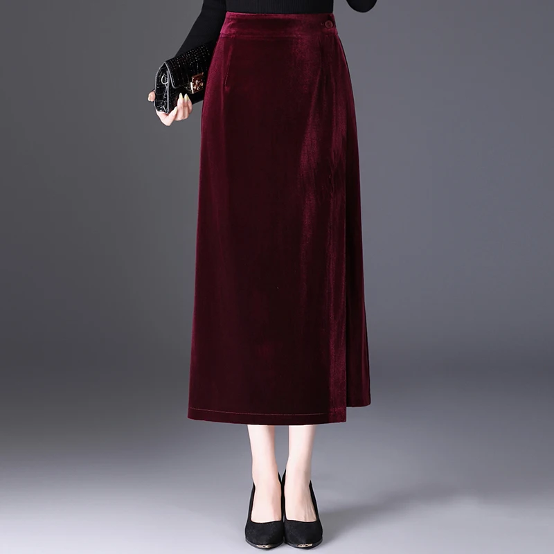 One-Piece Velvet f Skirt for Women High Waist Slimming Straight Tube One-Step Long Skirt Autumn Winter New Sle Ele
One-Piece Velvet f Skirt for Women High Waist Slimming Straight Tube One-Step Long Skirt Autumn Winter New Sle Ele