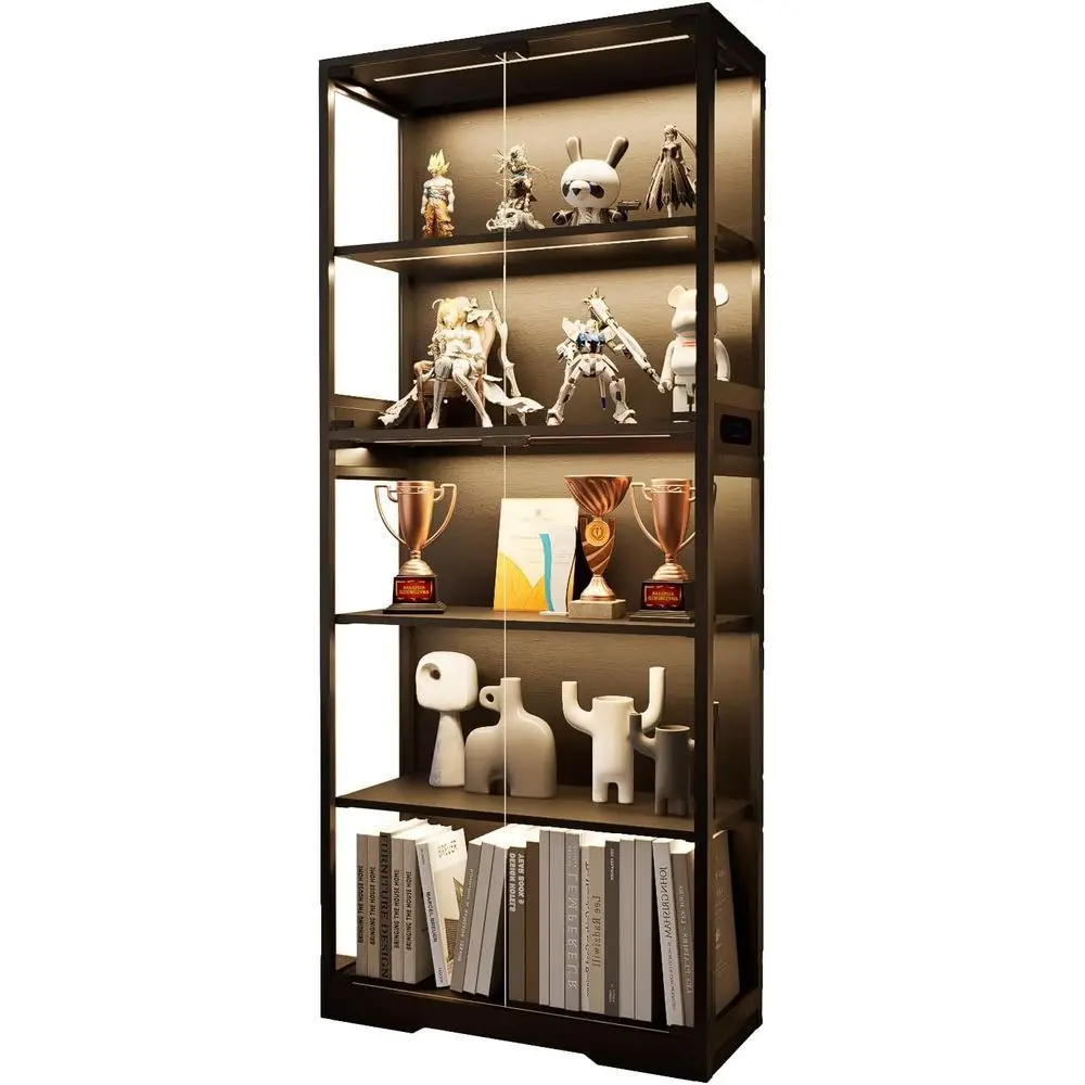 65 Lighted Glass Display Case with 5 Tiers, 3-Color LED, Human Body Sensor for Collectibles
65 Lighted Glass Display Case with 5 Tiers, 3-Color LED, Human Body Sensor for Collectibles