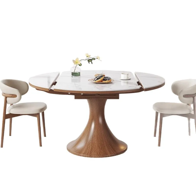 Medieval French retro rock slab solid wood dining table Small apartment household square dual-purpose variable round table Foldi
Medieval French retro rock slab solid wood dining table Small apartment household square dual-purpose variable round table Foldi
