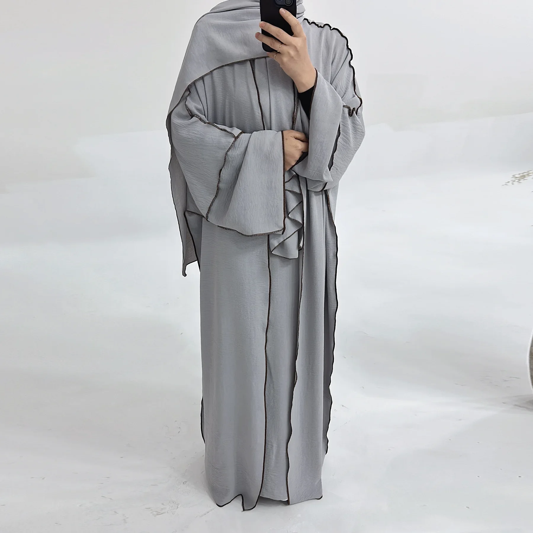 Dubai Modest Muslim Women Abaya Kimono Cardigan Hijab Scarf Inner Dress 3PCS Set Eid Ramadan Islamic Clothing Kaftan Djellaba
Dubai Modest Muslim Women Abaya Kimono Cardigan Hijab Scarf Inner Dress 3PCS Set Eid Ramadan Islamic Clothing Kaftan Djellaba