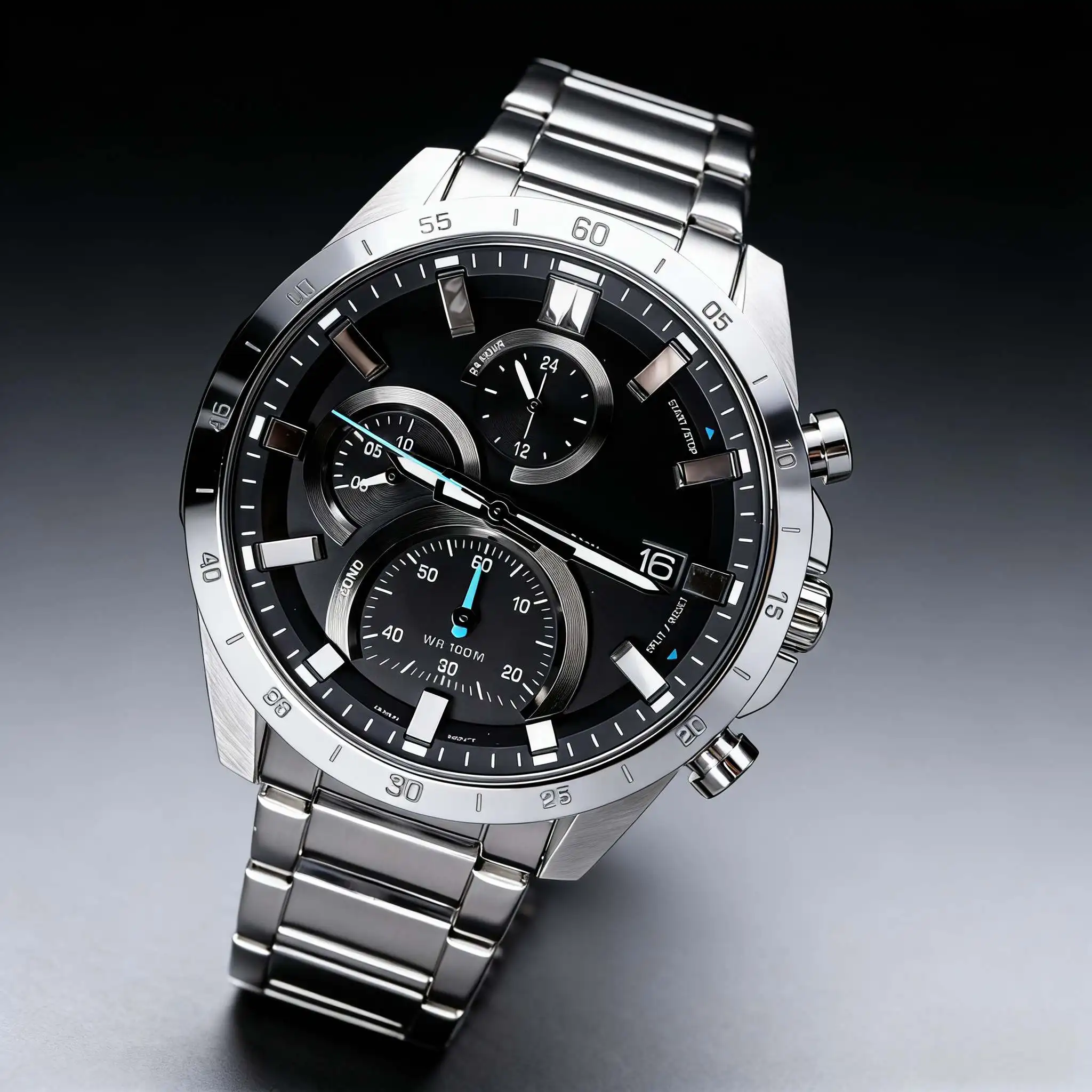 Men's Blue Dial Chronograph Watch, Stainless Steel Band, 100M Waterproof, Business Sport Wristwatch
Men's Blue Dial Chronograph Watch, Stainless Steel Band, 100M Waterproof, Business Sport Wristwatch