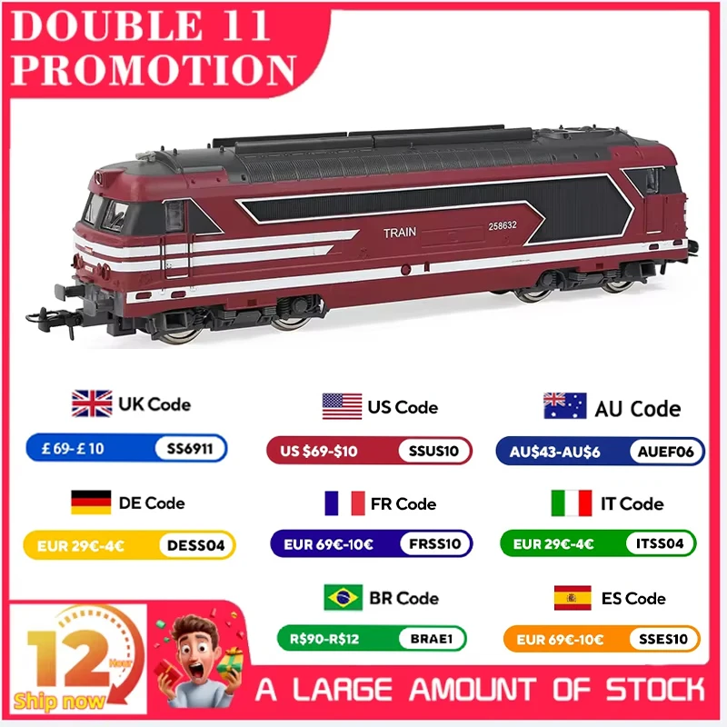 Evemodel HO Scale 1:87 Model Railroad Locomotives for Model Trains EU Style HCT8702R
Evemodel HO Scale 1:87 Model Railroad Locomotives for Model Trains EU Style HCT8702R
