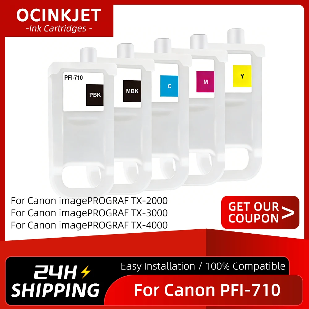 Совместимый перезаправляемый чернильный картридж Canon PFI-710 (700 мл) с чипом для принтеров imagePROGRAF TX-2000, TX-3000, TX-4000
Совместимый перезаправляемый чернильный картридж Canon PFI-710 (700 мл) с чипом для принтеров imagePROGRAF TX-2000, TX-3000, TX-4000