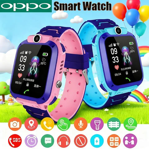 OPPO  Kids 4G Smart Watch Mini Kids Phone with Call SOS Camera 3 in 1 Cartoon Watch Girl Boy Birthday Christmas Gift 2025 New