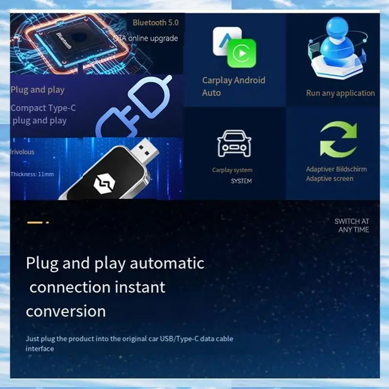 X17A 2025 НОВЫЙ USB 2 в 1, беспроводной адаптер Carplay Android, беспроводной адаптер, автомобильный адаптер, преобразование проводов, Android Auto в беспроводе
X17A 2025 НОВЫЙ USB 2 в 1, беспроводной адаптер Carplay Android, беспроводной адаптер, автомобильный адаптер, преобразование проводов, Android Auto в беспроводе