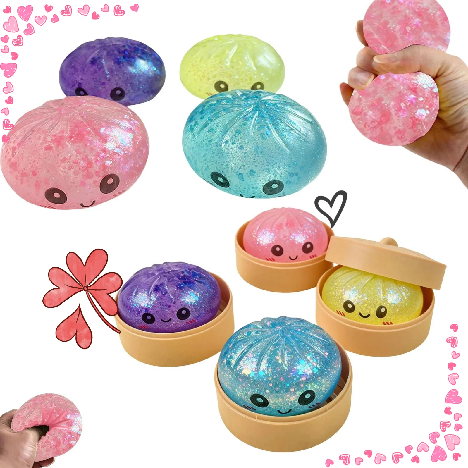 Multicolored Baozi Shaped Anti-Stress Bubble Toy, Soft and Decompressive, used for Adults gift
Multicolored Baozi Shaped Anti-Stress Bubble Toy, Soft and Decompressive, used for Adults gift