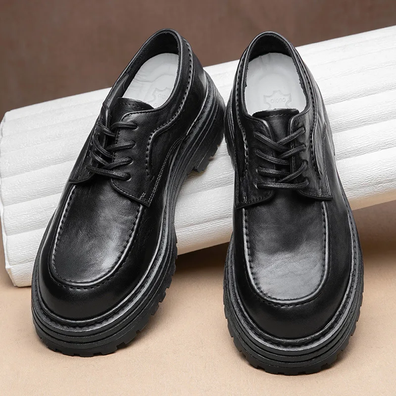 Retro Mens Casual Business Shoes Luxury Genuine Leather 2025 Spring British Style Round Toe Platform Wedding Dress Shoes Male
Retro Mens Casual Business Shoes Luxury Genuine Leather 2025 Spring British Style Round Toe Platform Wedding Dress Shoes Male
