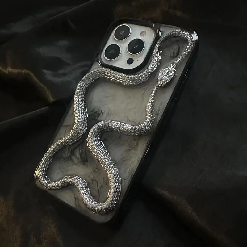 Luxury Black Silver Snake Clear Soft Case protection for iPhone 16 15 13 12 11 14 Pro Max XS XR 16 Plus X lovely Coque
Luxury Black Silver Snake Clear Soft Case protection for iPhone 16 15 13 12 11 14 Pro Max XS XR 16 Plus X lovely Coque