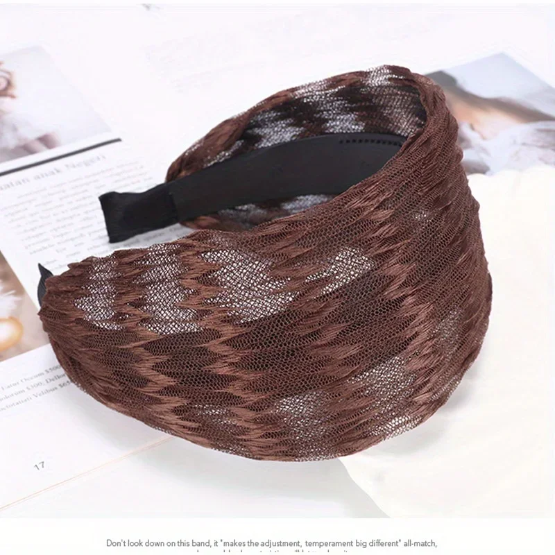 Elegant Mesh Headband for Women, Wide Breathable Hair Hoop Non-Slip for Spring Summer Daily Styling Hair Accessories
Elegant Mesh Headband for Women, Wide Breathable Hair Hoop Non-Slip for Spring Summer Daily Styling Hair Accessories