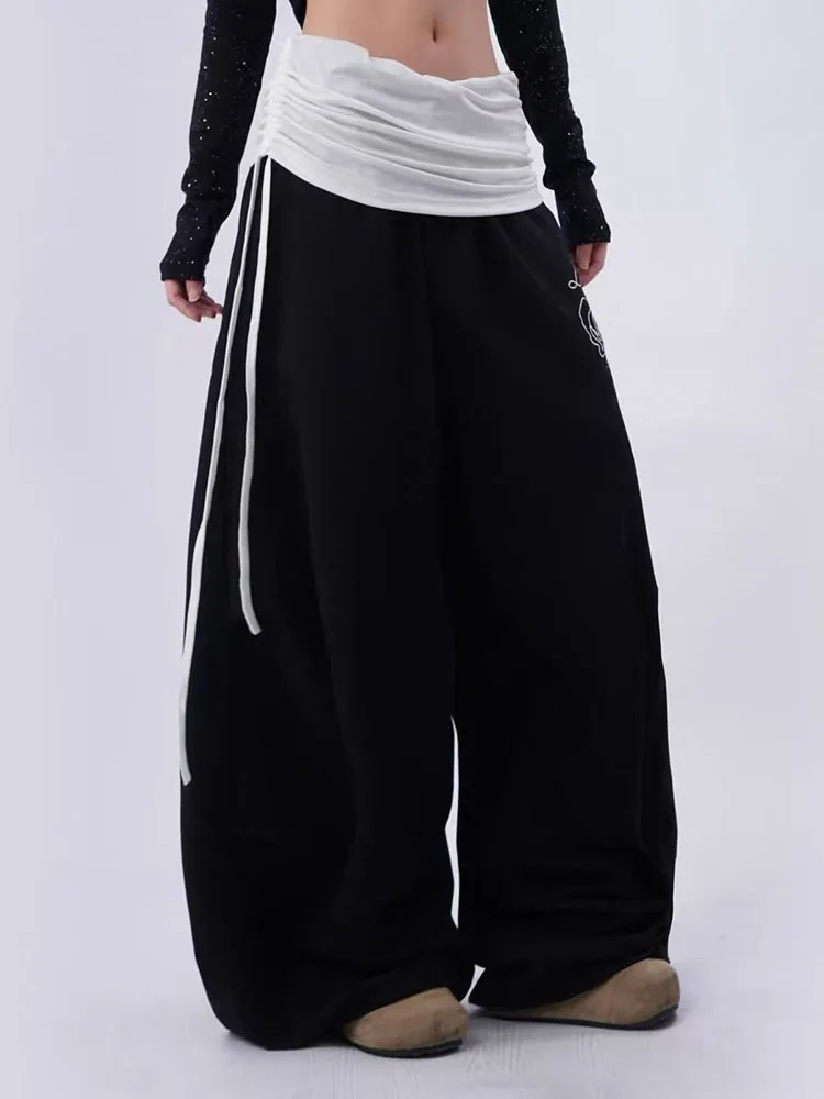 Y2K Streetwear Wide Leg Pants Women Floral Print Bandage Patchwork Jogging Pants Hip Hop All Match Sports Jazz Trousers
Y2K Streetwear Wide Leg Pants Women Floral Print Bandage Patchwork Jogging Pants Hip Hop All Match Sports Jazz Trousers
