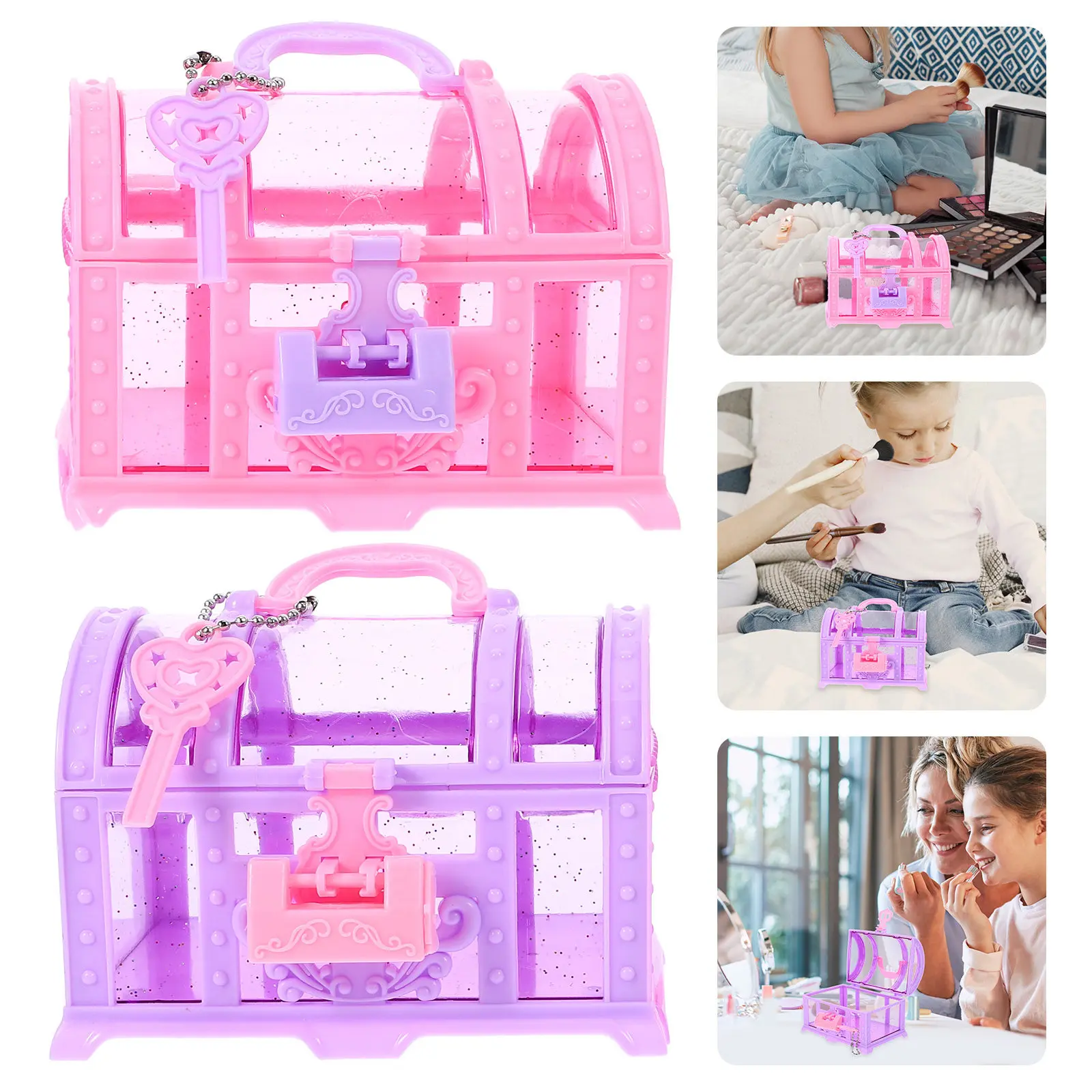 2Pcs Plastic Pirate Treasure Chest Small Storage Box Jewelry Candy Keepsake Box Party Props Locking Chest Decorative Boxes
2Pcs Plastic Pirate Treasure Chest Small Storage Box Jewelry Candy Keepsake Box Party Props Locking Chest Decorative Boxes