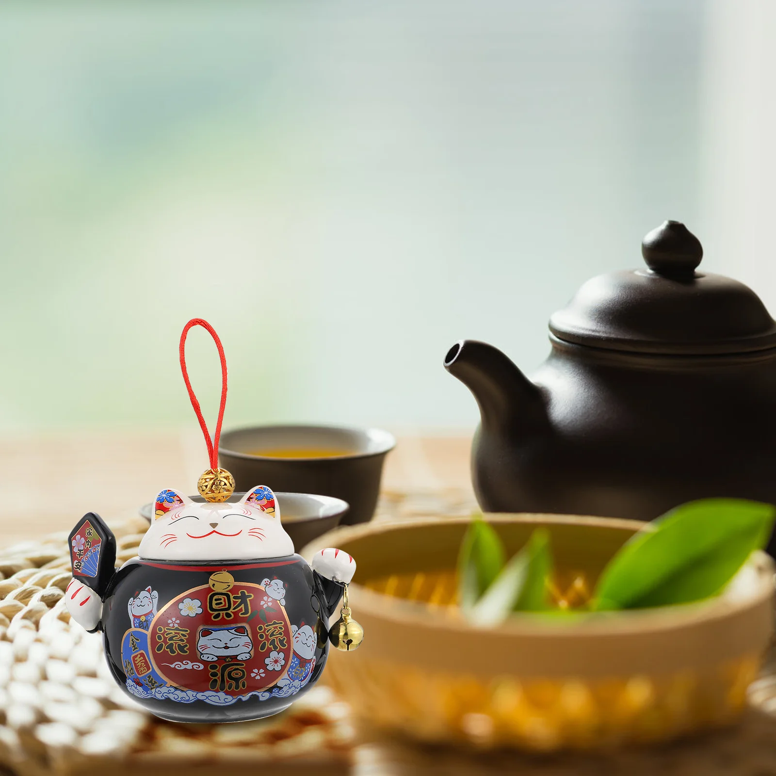 Fortune Cat Shape Ceramic Tea Sealed Jar Home Kitchen Storage Container for Loose Tea Coffee Beans Snacks Ceramic Storage Can 
Fortune Cat Shape Ceramic Tea Sealed Jar Home Kitchen Storage Container for Loose Tea Coffee Beans Snacks Ceramic Storage Can