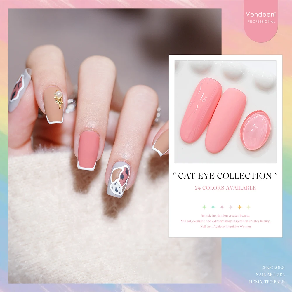 Vendeeni 24 Colors Gel Nail Polish Mixed Set Macaron Color Glitter Sequins Gel Varnish Magnetic Cat Eye Gel Lacquer With Display
Vendeeni 24 Colors Gel Nail Polish Mixed Set Macaron Color Glitter Sequins Gel Varnish Magnetic Cat Eye Gel Lacquer With Display
