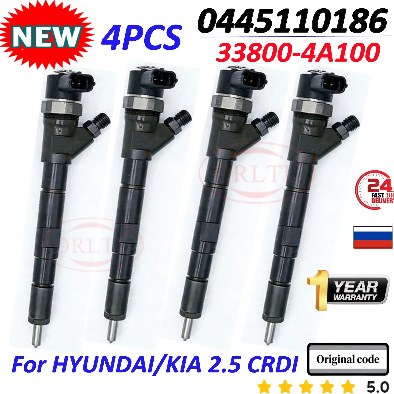 4PCS 0445110186 For HYUNDAI Diesel Fuel Injector Nozzle 0 445 110 186 Common Rail Sprayer For KIA 33800-4A100 338004A100
4PCS 0445110186 For HYUNDAI Diesel Fuel Injector Nozzle 0 445 110 186 Common Rail Sprayer For KIA 33800-4A100 338004A100