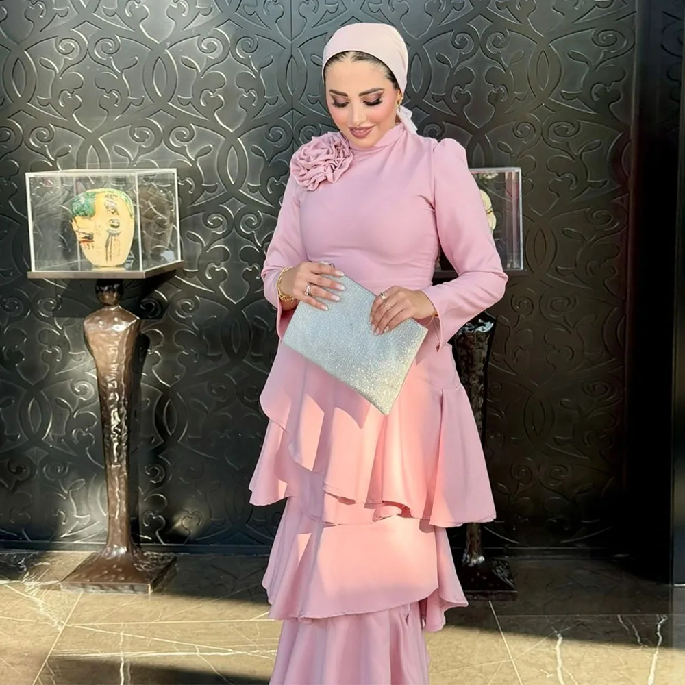 Элегантные платья для дня рождения на заказ, розовые трапециевидные платья с круглым вырезом и длинными рукавами, оборками, женские вечерние платья с цветами
Элегантные платья для дня рождения на заказ, розовые трапециевидные платья с круглым вырезом и длинными рукавами, оборками, женские вечерние платья с цветами