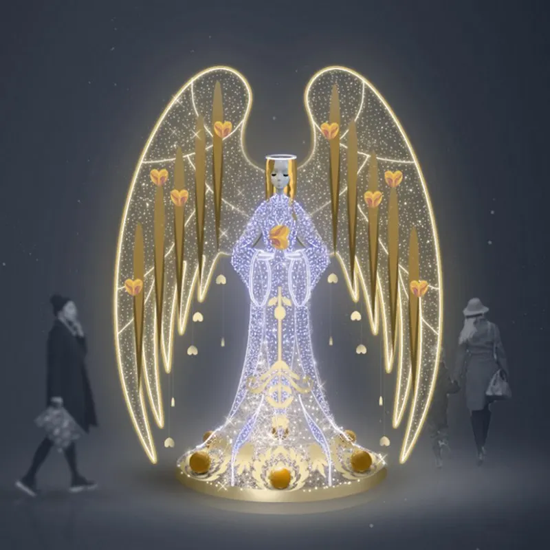 Custom. hanging LED warm white angel motif light holiday landscape decoration
Custom. hanging LED warm white angel motif light holiday landscape decoration