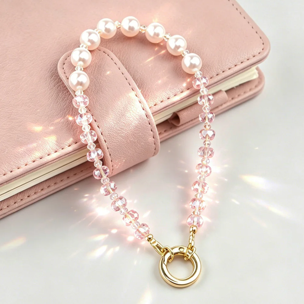 Pearl Phone Charm Wrist Strap Pink Crystal Mobile Phone Bracelet Gold Beaded Lanyard Wristlet Chain Bracelet Strap Accessories
Pearl Phone Charm Wrist Strap Pink Crystal Mobile Phone Bracelet Gold Beaded Lanyard Wristlet Chain Bracelet Strap Accessories
