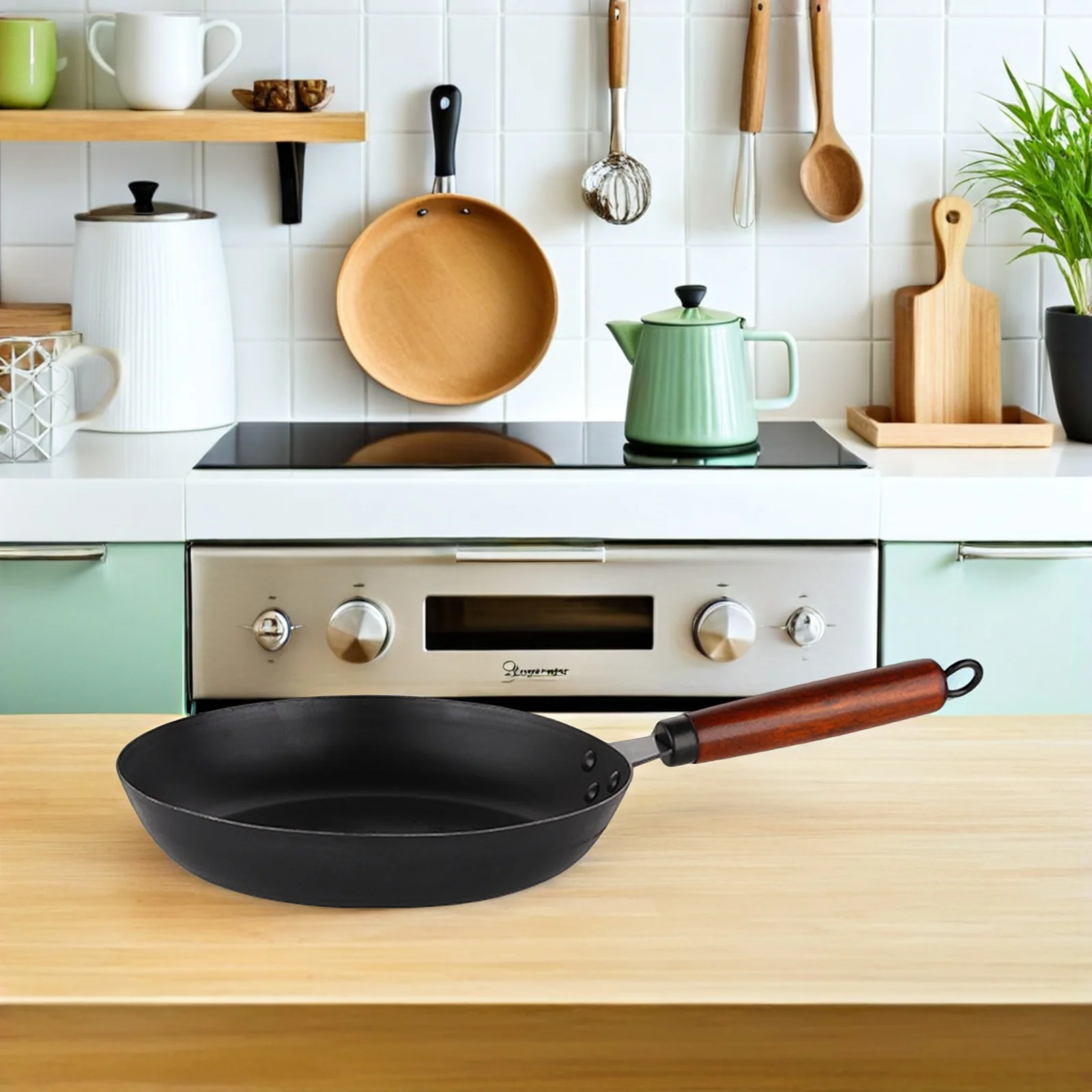 24Cm Nonstick Frying Iron Wok Traditional Cooking Skillet Ergonomic Handle Gas Stove Compatible Stir Fry Pan Kitchen Cookware 
24Cm Nonstick Frying Iron Wok Traditional Cooking Skillet Ergonomic Handle Gas Stove Compatible Stir Fry Pan Kitchen Cookware